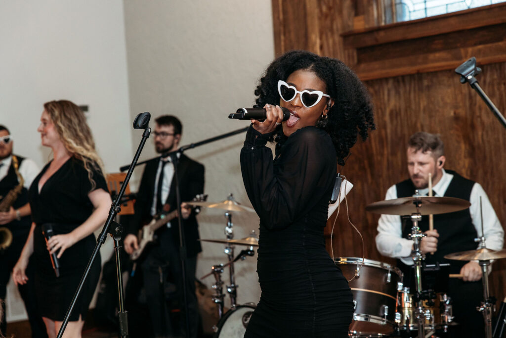 live band performs at Silver Oaks Chateau wedding