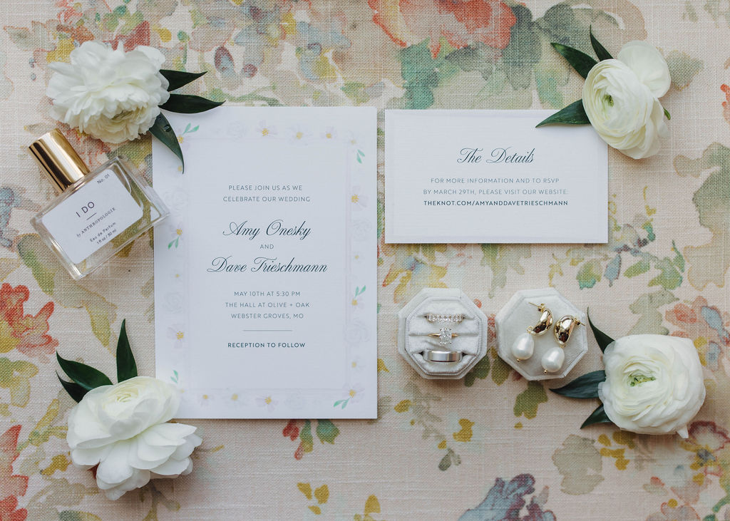 modern wedding invitation suite for St. Louis wedding