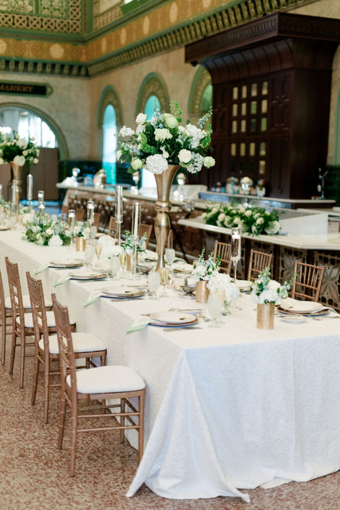 Head Table at Union Station Hotel Grand Hall Wedding